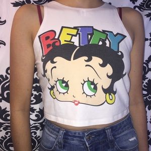 Betty boop crop top